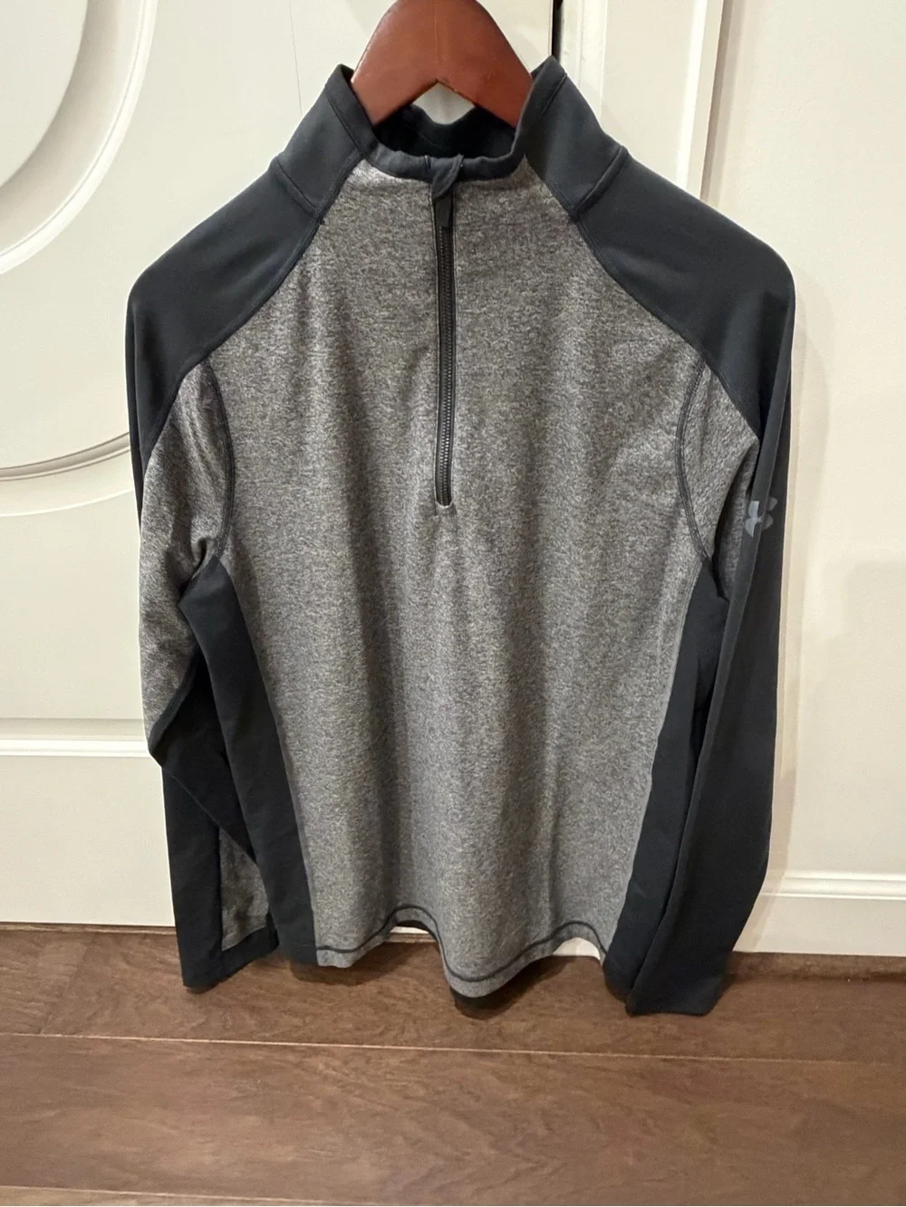 Under Armour Grey and Black Half-Zip Training Top